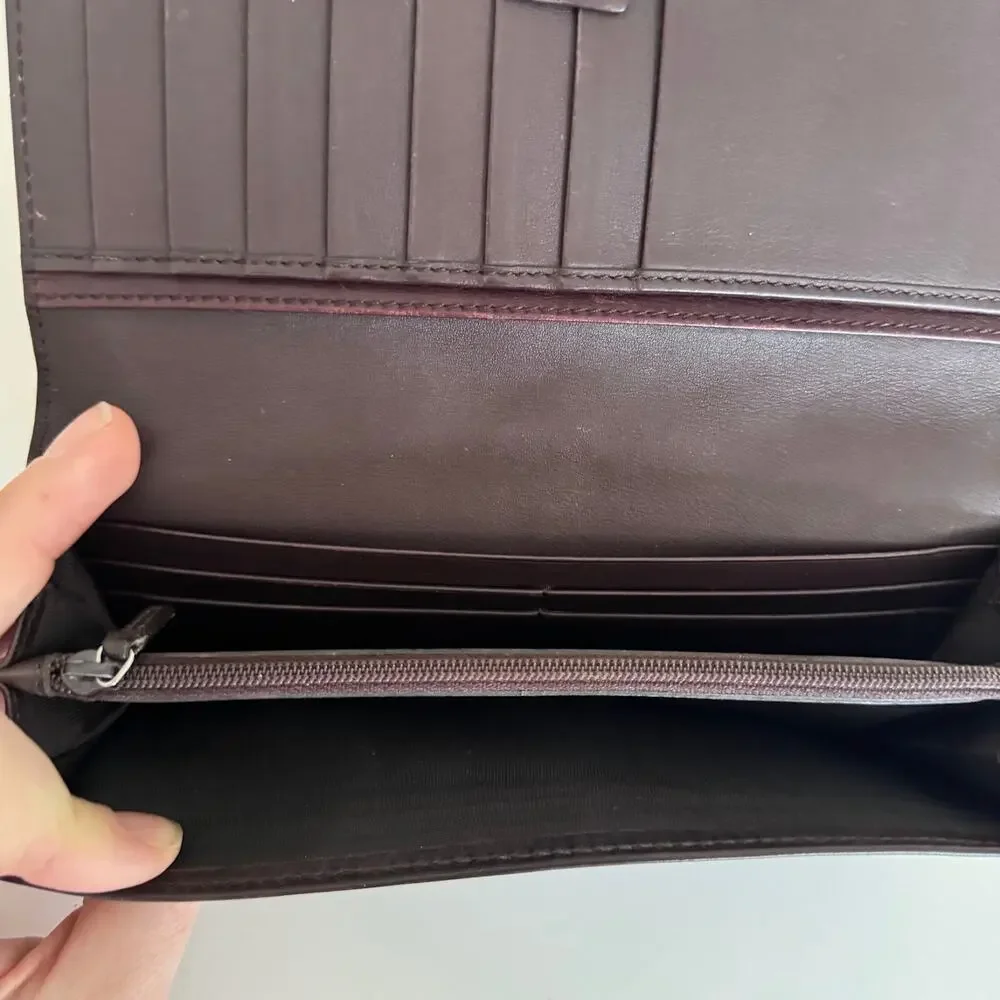 ❌SOLD❌ GUCCI Guccissima Continental Wallet in Brown Leather - Picture 6 of 10